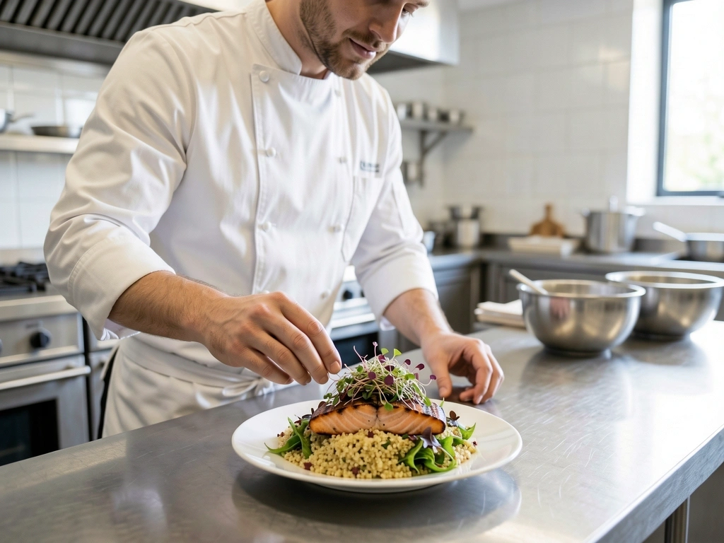 Chef preparing a balanced daily menu